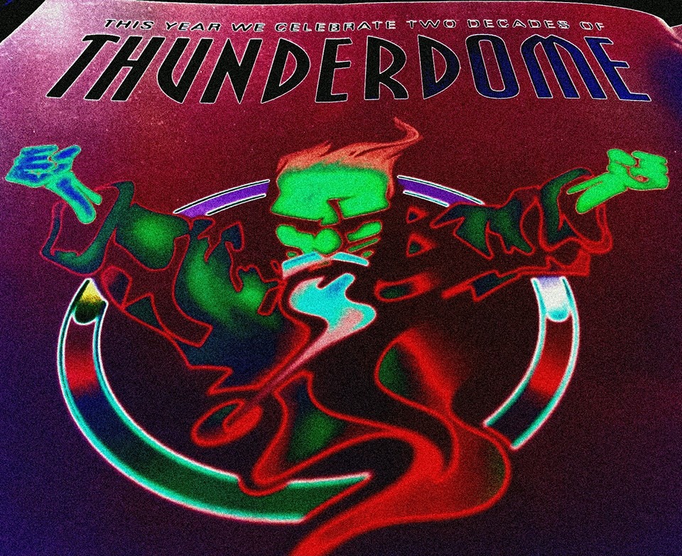 thuderdome gabber hakken hardcore self made cover with weird colors