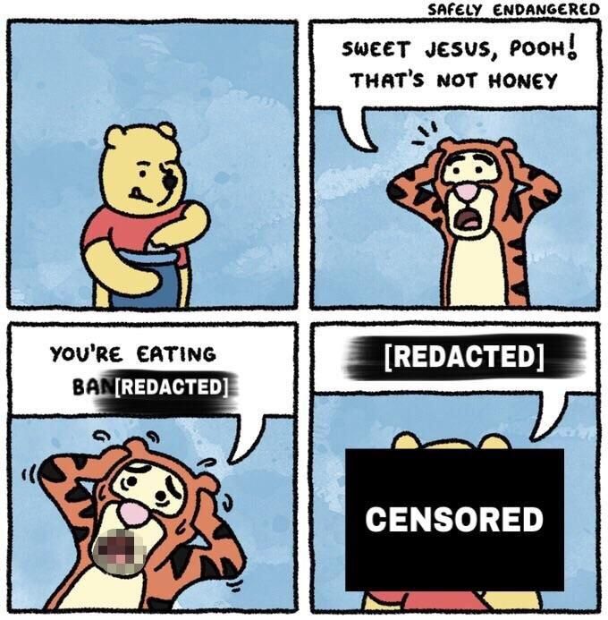 Winnie de pooh censurering werkt niet